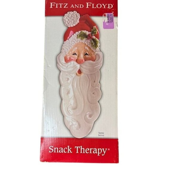 Vintage Fitz & Floyd Santa Claus Ceramic Platter Handcrafted Holiday Decor 16" - Picture 7 of 7
